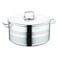 Korkmaz Astra 2, Stainless Steel Low Casserole, Induction Base, Silver, 40 cm, 6 L
