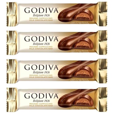 Godiva LaViva Cappuccino Milk Chocolate Bar 35g, Pack of 4