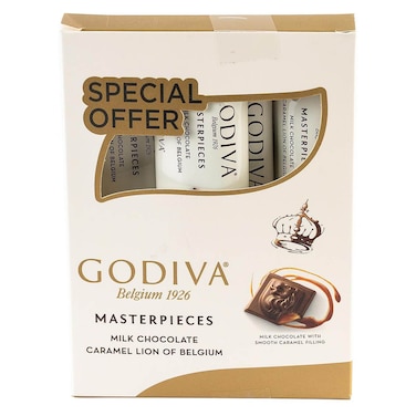 Godiva Caramel Milk Chocolate Bars, 32g Pack of 4