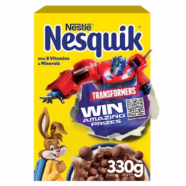 Nestle Nesquik Win a Mini Transformers Wallet! Chocolate Breakfast Cereal Pack 330g