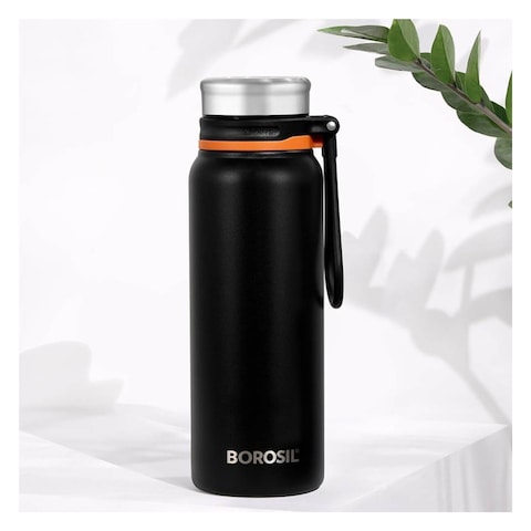 Borosil Aquafit, Water Bottle, Black, 830ml