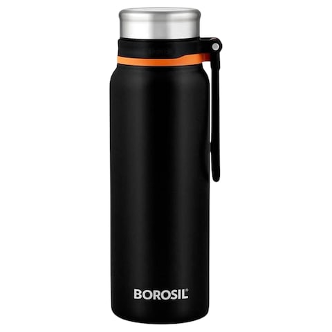 Borosil Aquafit, Water Bottle, Black, 830ml