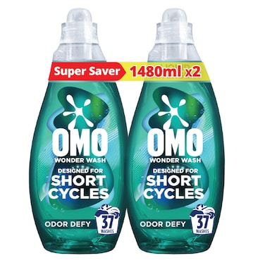 أومو وندر ووش سائل غسيل مزيل للروائح الكريهة 1480 ملل حزمة من 2