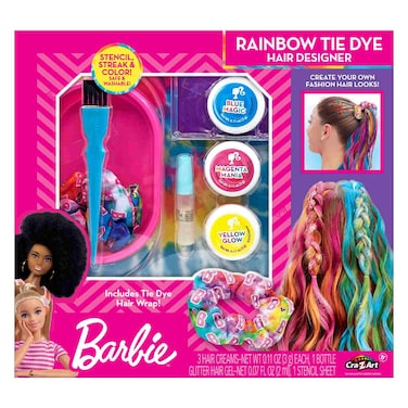 Craz-Art Barbie Rainbow Tie Dye Hair Designer Set