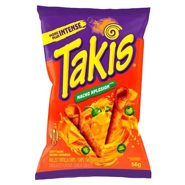 Takis Nacho Xplosion Rolled Tortilla Chips, 56g