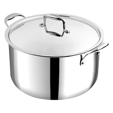 Vinod Platinum Triply, Stainless Steel Biryani Pot with Lid, 30cm