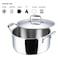 Vinod Platinum Triply, Stainless Steel and Aluminium Saucepot, 24cm