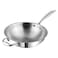 Vinod Platinum Triply, Stainless Steel Wok, 26cm