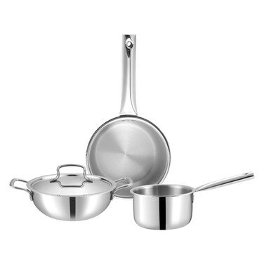Vinod Platinum Triply Futuretec, 4 Pcs Stainless Steel Cookware Set
