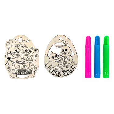 Party Magic Wooden DIY Decorations, 8x10cm