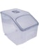 LocknLock Lock &amp; Lock HPL510 Bulk Storage Bins Food Storage Container with Wheels, Clear, W 13.5 x H 11.0 x L 8.9 cm, 50.7-cup, Polypropylene