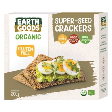 Earth Goods Gluten Free Organic Crackers Seed, 200g