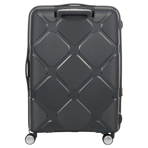 American Tourister Instagon Double Wheel Spinner Expandable GT Luggage Hard Trolley, Dark Grey, 69cm