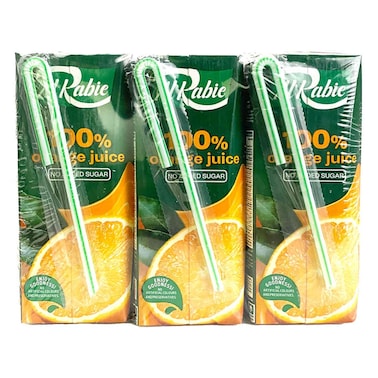 Al Rabie No Sugar Added Orange Juice, 185ml