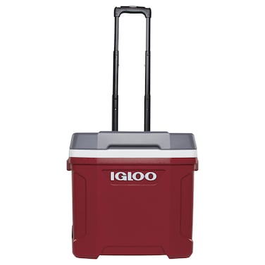 Igloo Latitude Roller Cooler Box, Red, 30 Quart