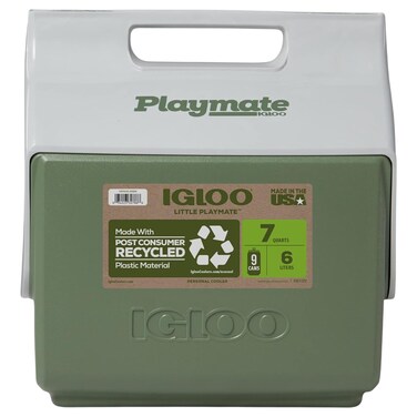 Igloo Little Playmate EcoCool Cooler Box, Green, 7 Quart