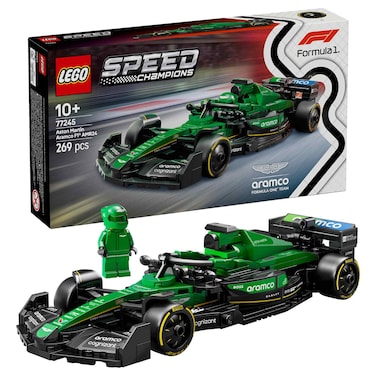 Lego Speed Champions Aston Martin Aramco F1 AMR24 Race Car Vehicle Building Blocks Toy Set 77245