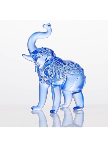 Tazweeq Crystal Elephant Figurine Home Decor, Crystal Animals Collectible Figurines Tabletop Decoration for Women Men