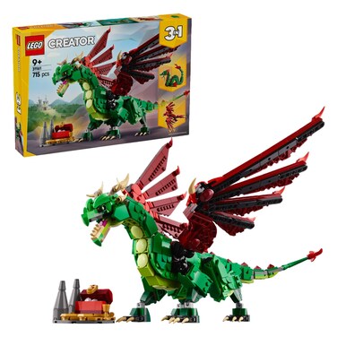 Lego Creator 3-in-1 Medieval Dragon Creature Toy Building Block Toys Playset 31161