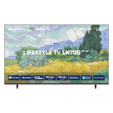 Skyworth 65-Inch 4K Ultra HD, Smart QLED TV, 65LN70G, Black