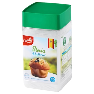 Castello Stevia and Erythritol Natural Origin Zero Calorie Sweetener, 300g