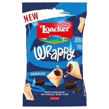 Loacker Wrappy Crispy Pillow Wafers with Chocolate Cream Filling 50g