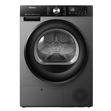 Hisense Front Load Dryer DH3S902BT, 9 kg, Heat Pump Dryer, 8, Auto Dry, Titanium Black