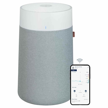 Blueair Blue Pure 511i Max Air Purifier, White and Grey, HEPASilent Filter, Touch Control