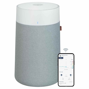 Blueair Blue Pure 511i Max Air Purifier, White and Grey, HEPASilent Filter, Touch Control