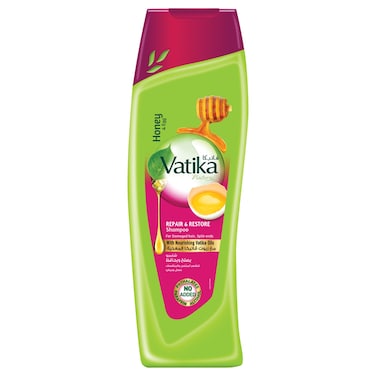 Dabur Vatika Naturals Honey and Egg Repair and Restore for Damaged Hair Shampoo, 350ml