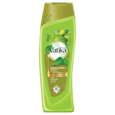 Dabur Vatika Naturals Olive and Henna Nourish and Protect for Normal Hair Shampoo, 350ml