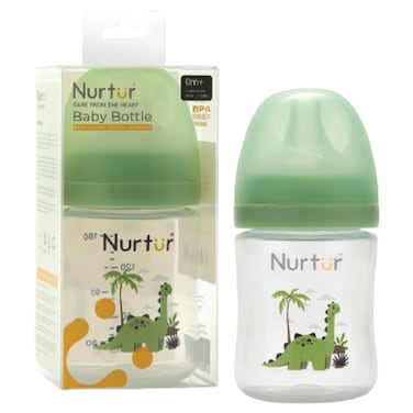 نيرتور بيبي زجاجة رضاعة  TCNR-8974-160P، للأطفال من عمر 0 ​​أشهر فما فوق، سعة 160 ملل