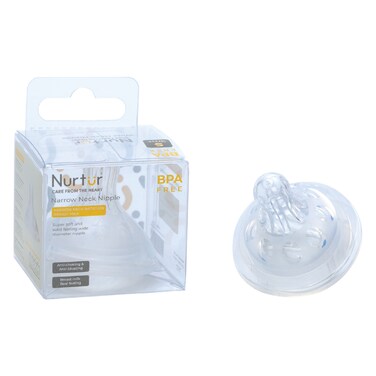 نيرتور حلمة  ذات العنق الضيق TCNR-621-S، صغيرة، للأطفال من عمر 0 ​​أشهر فما فوق