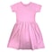 Girls Short Sleeve Plain Dress 3-8 Years, Pink