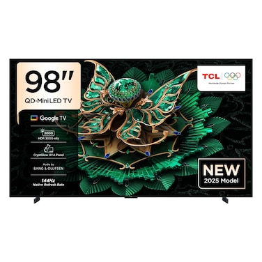 TCL 98-Inch 4K Ultra HD, Smart QD-Mini LED TV, 98C7K, Black