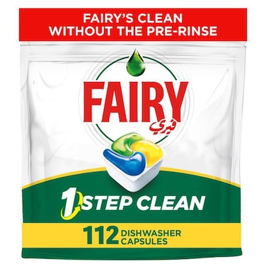 Fairy 1 Step Clean Dishwasher Capsules 112 Capsules