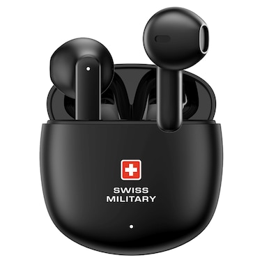 Swiss Military Victor 6 Truly Wireless Bluetooth In-Ear Earbuds, Black