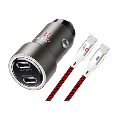 Swiss Military Dual USB-C Car Charger, 70W