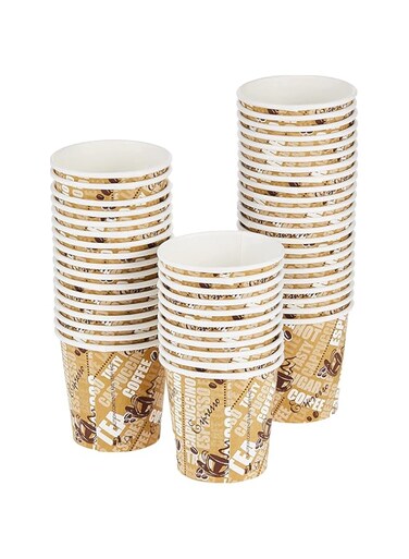 SAQOPACK 250 Pcs(5 SETTS Tea Cups) Paper Cups 6.5oz-Disposable Paper Tea Cups-Cofee Cup-Karak Tea Cups and Cawa cups (COMPO PACK)