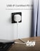 Belkin Compact Wall Charger 45W + USB-C To USB-C Cable, Fast Charging For Apple iPhone 16, 15, 14, Plus, Pro, Pro Max, Samsung Galaxy S25 Series, S24, Pixel 9, iPad, Airpods, &amp; More - White