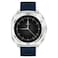 Swiss Military DOM 7 Smartwatch, Silver Frame with Blue Silicone Strap