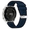 Swiss Military DOM 7 Smartwatch, Silver Frame with Blue Silicone Strap