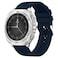 Swiss Military DOM 7 Smartwatch, Silver Frame with Blue Silicone Strap