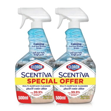 Clorox Scentiva Multi Surface Spray Cleaner, Red Sea Breeze, 500ml Pack of 2