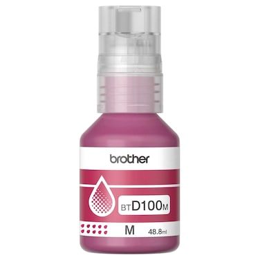 Brother BTD100M Ink Toner Cartridge Bottle, Magenta, 48.8ml