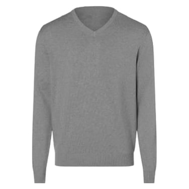 V-Neck Pullover for Men 014C, Small-Triple Extra Large, Grey
