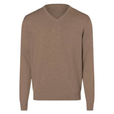 V-Neck Pullover for Men 014C, Small-Triple Extra Large, Brown