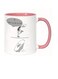 Mug Ceramic Cup 11oz, Microwave Safe, Arab Your Opinion Arabic Meme Short Quotes Office Home Coffee Mug with Attitude in pink