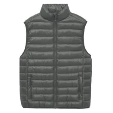 جاكيت بدون أكمام للرجال 004C، صغير - كبير جدًا، رمادي