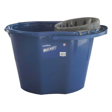DustPro Mop Bucket with Wringer, Blue, 14.5 L